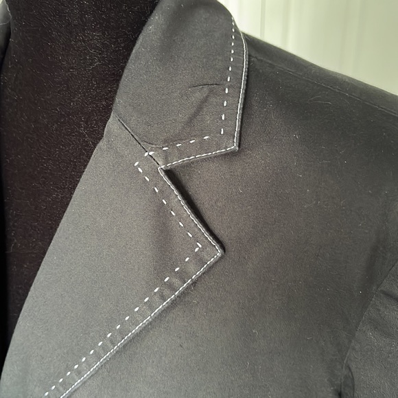 Glensport Collection, Black Blazer with White Stitch Decorative Trim, Size 14 - Picture 3 of 9